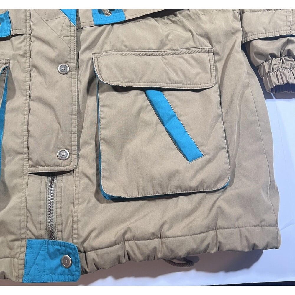Vintage 80s/90s East West Colorblock Hooded Ski Parka Jacket Men's Large - Picture 3 of 13